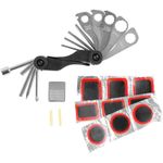 Sport si Outdoor - Ciclism - Piese pentru biciclete - Scule biciclete - Set complet reparatie bicicleta, chei si petice, 28 buc - Infinity.ro
