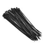 Casa si Gradina - Constructii - Feronerie si accesorii - Suruburi, dibluri si accesorii uz general - Set 50 bucati coliere plastic negre, 3.6x200 mm - Infinity.ro