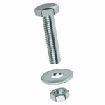 Casa si Gradina - Constructii - Feronerie si accesorii - Suruburi, dibluri si accesorii uz general - Set 10 bucati suruburi 16x50 mm cu piulita si saiba M16 - Infinity.ro