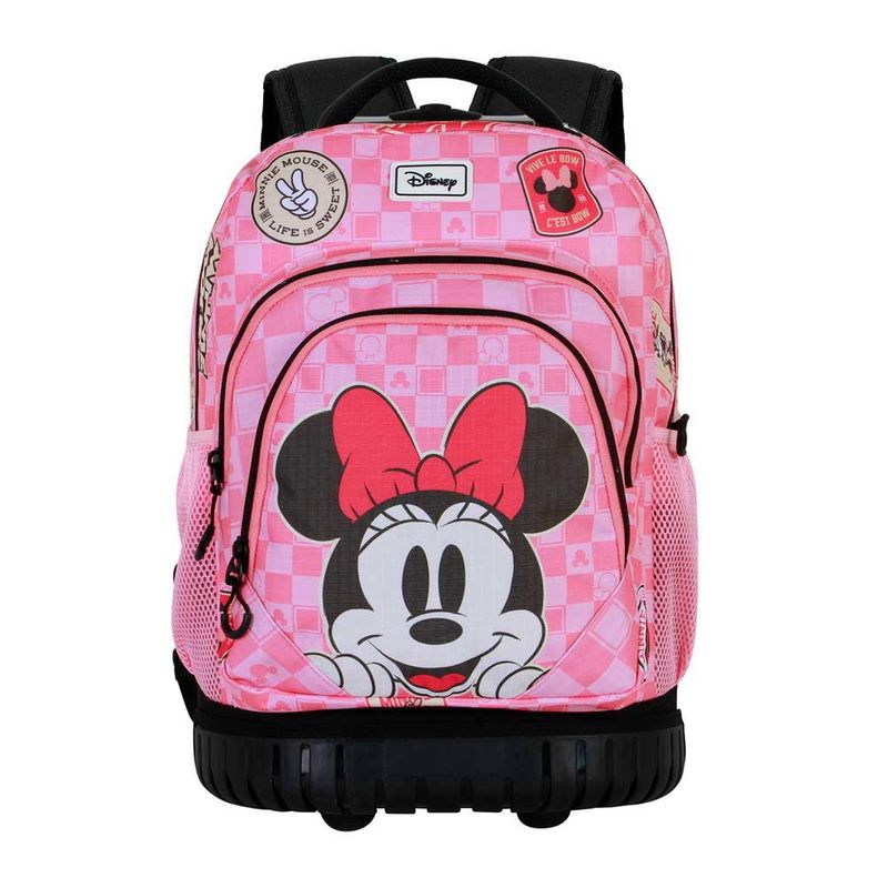 Carti si Birotica - Rechizite - Rucsacuri si genti scolare - Ghiozdan Troler Minnie Mouse Journey 47 x 32 x 27 cm Roz - Infinity.ro