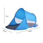 Sport si Outdoor - Camping - Corturi camping - Cort de plaja si picnic SGTT Relax, din poliester si fibra.plasa laterala, rezistent UV si apa, 190x120x90 cm - Infinity.ro