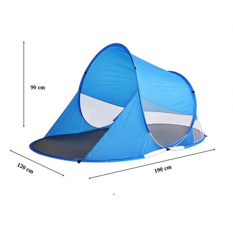 Sport si Outdoor - Camping - Corturi camping - Cort de plaja si picnic SGTT Relax, din poliester si fibra.plasa laterala, rezistent UV si apa, 190x120x90 cm - Infinity.ro