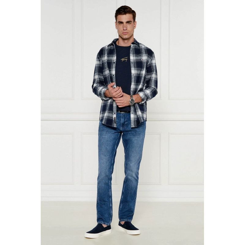 Fashion, accesorii si bijuterii - Barbati - Imbracaminte - Pantaloni barbati - Blugi barbati Tommy Jeans DM0DM20404 Albastru prafuit W34-L32 US - Infinity.ro