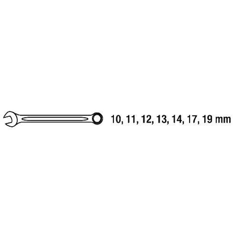 Casa si Gradina - Constructii - Scule de mana si unelte - Chei si truse chei - Set 7 chei combinate Honiton, 10-19mm, inelare cu clichet reversibil - Infinity.ro