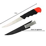 Sport si Outdoor - Camping - Cutite, bricege si accesorii - Cutite si bricege - Cutit pentru pescuit, maner plastic, lungime totala 26 cm, teaca plastic cu agatator - Infinity.ro