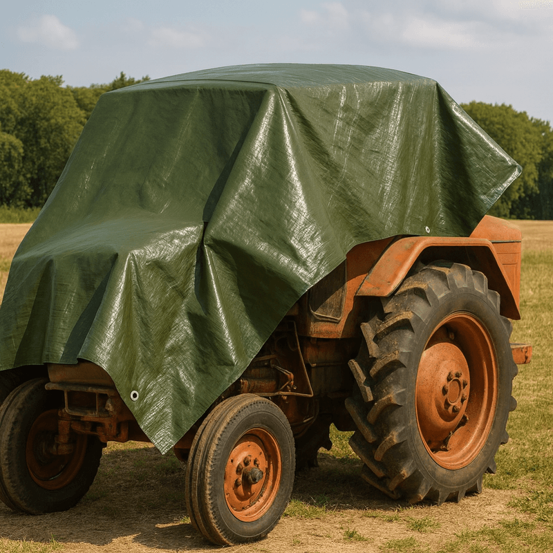 Casa si Gradina - Gradinarit si plante - Sere si solarii - Prelata impermeabila, 8x12m, densitate 200g/mﾲ, inele de prindere, verde - Infinity.ro