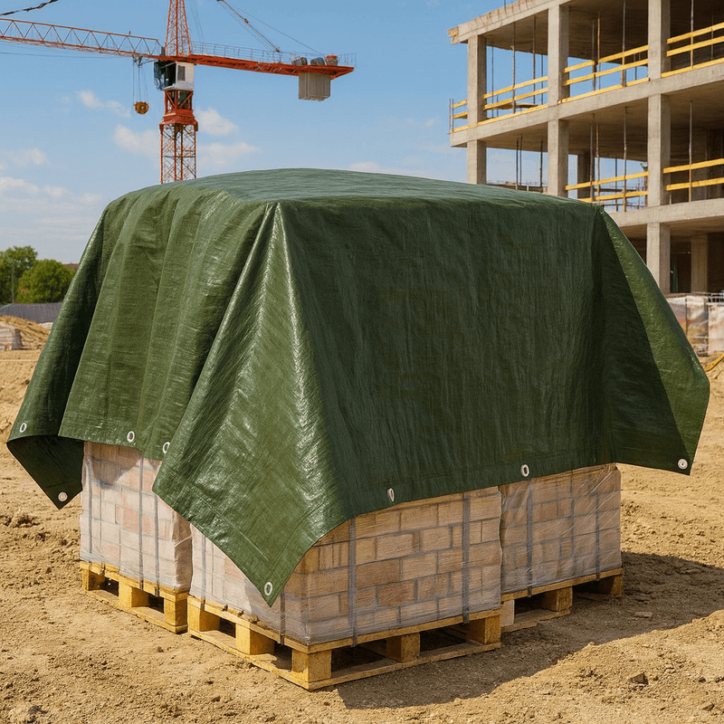 Casa si Gradina - Gradinarit si plante - Sere si solarii - Prelata impermeabila, 8x12m, densitate 200g/mﾲ, inele de prindere, verde - Infinity.ro