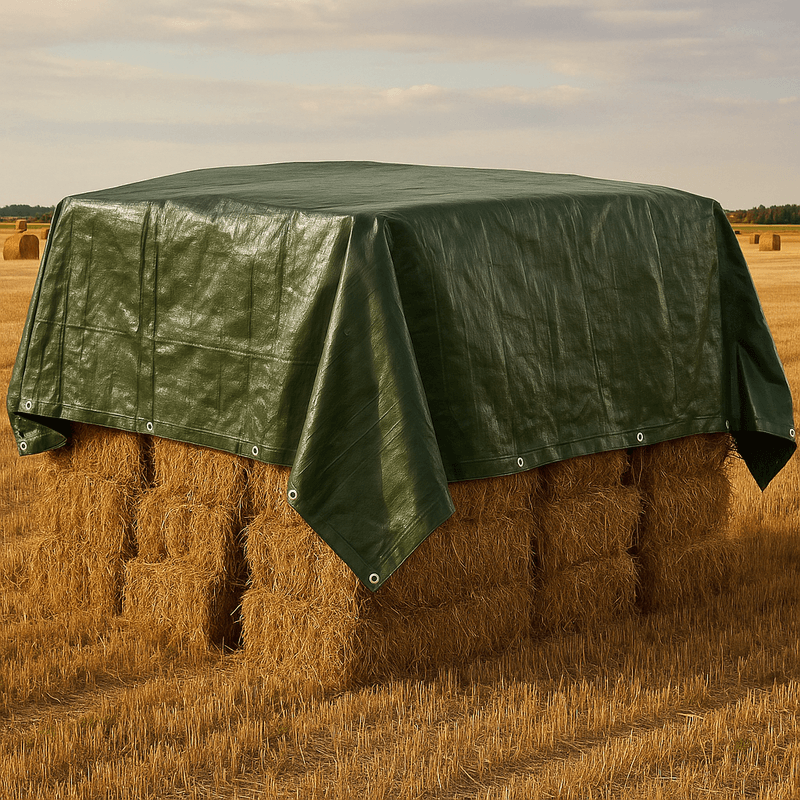 Casa si Gradina - Gradinarit si plante - Sere si solarii - Prelata impermeabila, 8x12m, densitate 200g/mﾲ, inele de prindere, verde - Infinity.ro