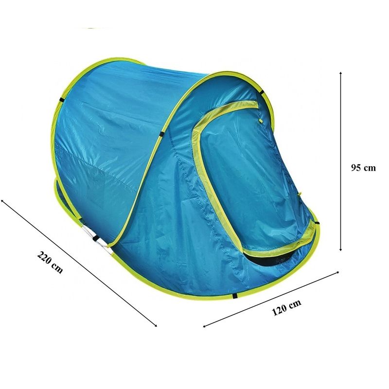 Sport si Outdoor - Camping - Corturi camping - Cort de plaja si picnic SGTT Relax, din poliester si fibra, inchidere frontala. rezistent UV si apa, 220x120x95 cm - Infinity.ro