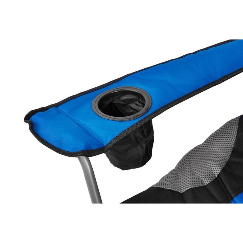 Sport si Outdoor - Camping - Mobilier pentru camping - Scaune camping - Scaun pentru pescuit sau camping, cu sport pahar, 80x50x105 cm, material textil, albastru, husa transport - Infinity.ro