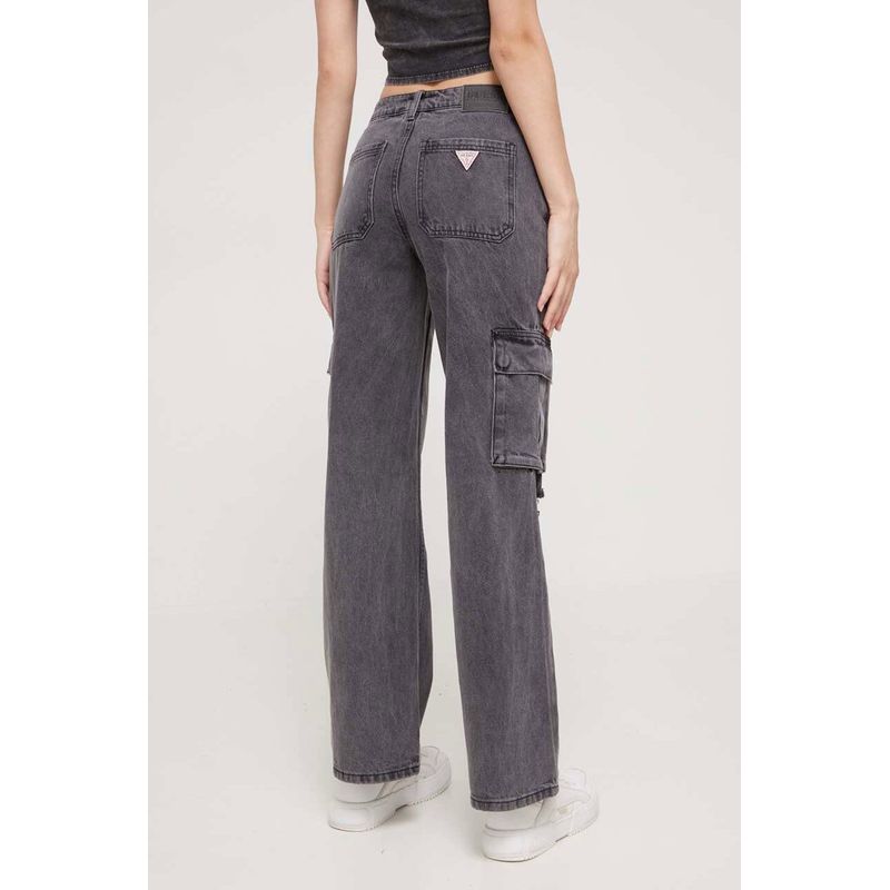 Fashion, accesorii si bijuterii - Femei - Imbracaminte femei - Pantaloni femei - Blugi dama Guess Originals W3YG19 W30-L32 US Gri - Infinity.ro
