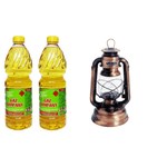 Sport si Outdoor - Camping - Articole solare camping - Lampi si lanterne camping - Pachet Lampa cu gaz lampant Copper Classic, inaltime 25 cm si 2 buc x Gaz lampant, 0.8l - Infinity.ro