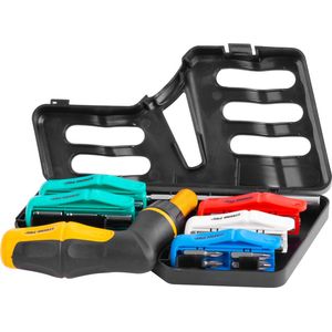 Set surubelnita cu adaptor, biti si tubulare 41 buc, in cutie transport plastic