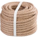 Casa si Gradina - Constructii - Feronerie si accesorii - Sfoara si lanturi - Funie rasucita din iuta pentru gradina si decor, 12 mm grosime, 20 m lungime - Infinity.ro