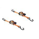 Casa si Gradina - Constructii - Depozitare, transport si protectie - Accesorii echipamente pentru transport si ridicat - Set 2 chingi cu clichet pentru marfa, lungime 1.8 m, latime 2.5 cm, max 300 kg - Infinity.ro