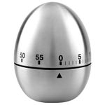 Casa si Gradina - Bucatarie si vesela - Ustensile bucatarie - Ustensile de masurat de bucatarie - Temporizator mecanic tip cronometru inox pentru bucatarie, inaltime 7.5 cm, forma ou - Infinity.ro