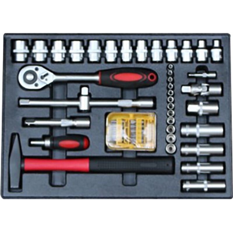 Auto si Moto - Reparatii si depanare - Scule auto - Scule si truse auto - Trusa scule 139 piese, tubulare, chei combinate, imbus, in cutie transport aluminiu, 46x35x13 cm - Infinity.ro