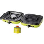 Electronice si Electrocasnice - Aragazuri, cuptoare si hote - Aragazuri - Aragazuri pe gaz - Set aragaz camping portabil si butelie gaz, 2in1, plita si arzator, butelie gaz 230 g - Infinity.ro