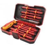 Casa si Gradina - Constructii - Scule profesionale - Scule izolate la 1000 v - Set 13 surubelnite VDE pentru electricieni cu maner interschimbabil, izolate 1000V in cutie transport - Infinity.ro
