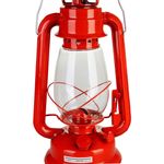 Sport si Outdoor - Camping - Articole solare camping - Lampi si lanterne camping - Set lampa cu fitil + ulei lampa 1l, culoare rosie, inaltime 30cm - Infinity.ro
