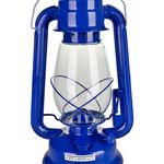 Sport si Outdoor - Camping - Articole solare camping - Lampi si lanterne camping - Set lampa cu fitil + ulei lampa 1l, culoare albastra, inaltime 30cm - Infinity.ro