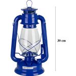 Sport si Outdoor - Camping - Articole solare camping - Lampi si lanterne camping - Set lampa cu fitil + ulei lampa 1l, culoare albastra, inaltime 30cm - Infinity.ro