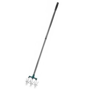 Cultivator manual, coada telescopica din metal 120 cm, 6 roti stelate
