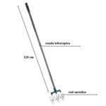 Casa si Gradina - Gradinarit si plante - Utilaje gradina - Scarificatoare, aeratoare, cultivatoare - Cultivator manual, coada telescopica din metal 120 cm, 6 roti stelate - Infinity.ro