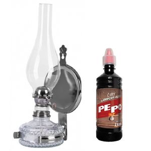 Pachet Lampa cu gaz lampant NiceHome, inaltime 35 cm si Gaz lampant 0.5l