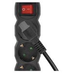 Casa si Gradina - Electrice - Accesorii electrice - Prelungitoare, triple, fise - Prelungitor electric 3m 4x Priza Schucko negru cu protectie copii - Infinity.ro