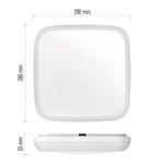 Casa si Gradina - Corpuri si surse de iluminat - Iluminat comercial si industrial - Corpuri iluminat comercial - Aplica patrata etansa Dori 18W 1800lm 4000K, lumina neutra, IP54, alba - Infinity.ro