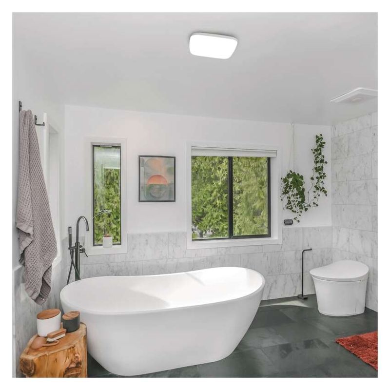 Casa si Gradina - Corpuri si surse de iluminat - Iluminat comercial si industrial - Corpuri iluminat comercial - Aplica patrata etansa Dori 24.5W 2450lm 4000K, lumina neutra, IP54, alba - Infinity.ro