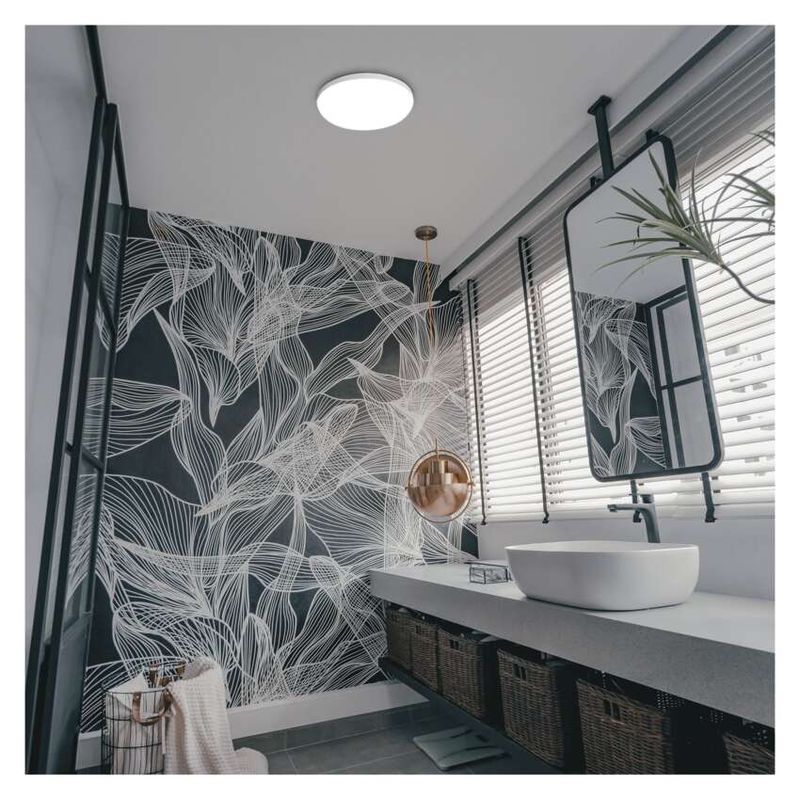 Casa si Gradina - Corpuri si surse de iluminat - Iluminat comercial si industrial - Corpuri iluminat comercial - Aplica rotunda etansa Dori 18W 1800lm 4000K, lumina neutra, IP54, alba - Infinity.ro