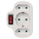 Casa si Gradina - Electrice - Prize - Priza/Adaptor Priza Schucko la 1x Schucko+2x Euro mama cu intrerupator 3680W - Infinity.ro