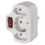 Casa si Gradina - Electrice - Prize - Priza/Adaptor Priza Schucko la 1x Schucko+2x Euro mama cu intrerupator 3680W - Infinity.ro