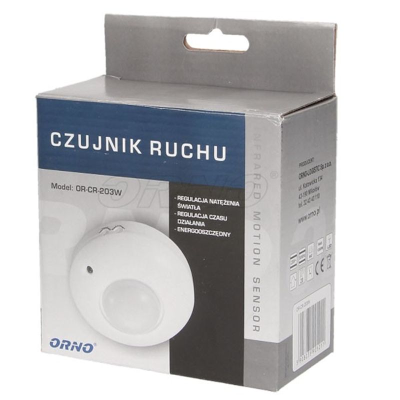 Casa si Gradina - Electrice - Smart Home - Alarme si accesorii - Senzor de miscare ORNO OR-CR-203/B, 360°, negru - Infinity.ro