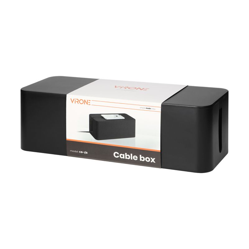PC, gaming si accesorii - Retelistica - Cabluri si accesorii - Organizator de cabluri VIRONE L CB-1/B, plastic, negru - Infinity.ro