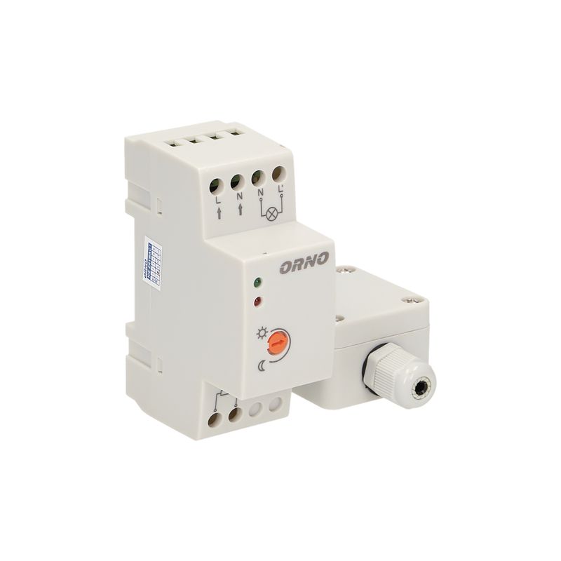 Casa si Gradina - Electrice - Smart Home - Centrale si module smart home - Senzor crepuscular ORNO OR-CR-231, cu sonda externa, IP65, instalare sina - Infinity.ro