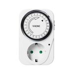 Casa si Gradina - Electrice - Prize - Priza programabila mecanic VIRONE MT-1(GS), schuko, 230V, 16A, 3500W, IP20, alb - Infinity.ro