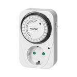 Casa si Gradina - Electrice - Prize - Priza programabila mecanic VIRONE MT-1(GS), schuko, 230V, 16A, 3500W, IP20, alb - Infinity.ro