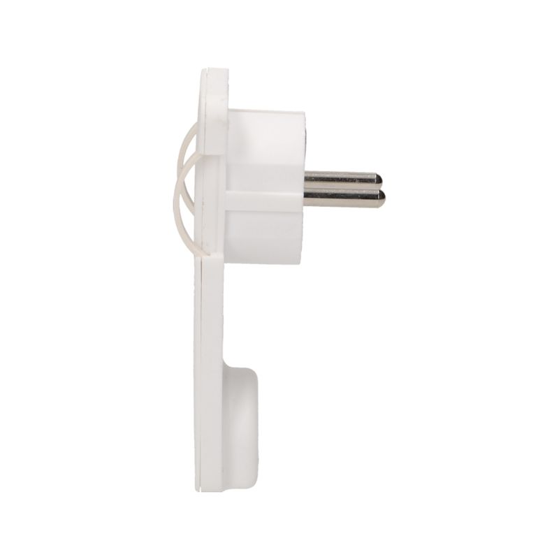 Casa si Gradina - Electrice - Accesorii electrice - Accesorii prize si intrerupatoare - Stecher extra slim cu maner ORNO OR-AE-1311/W, 250V, fara cablu, alb - Infinity.ro