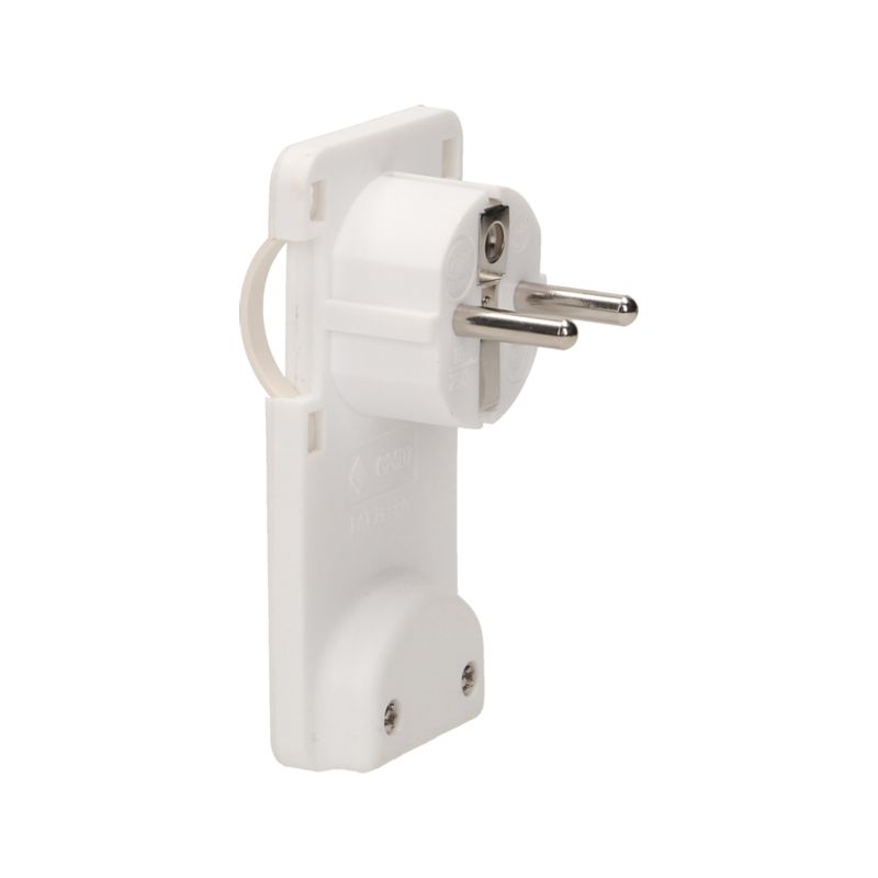 Casa si Gradina - Electrice - Accesorii electrice - Accesorii prize si intrerupatoare - Stecher extra slim cu maner ORNO OR-AE-1311/W, 250V, fara cablu, alb - Infinity.ro