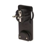 Casa si Gradina - Electrice - Accesorii electrice - Accesorii prize si intrerupatoare - Stecher extra slim cu maner ORNO OR-AE-1311/B, 250V, fara cablu, negru - Infinity.ro