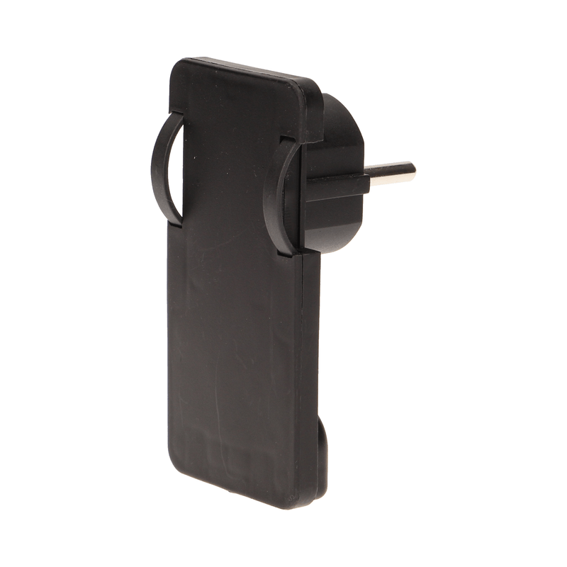 Casa si Gradina - Electrice - Accesorii electrice - Accesorii prize si intrerupatoare - Stecher extra slim cu maner ORNO OR-AE-1311/B, 250V, fara cablu, negru - Infinity.ro