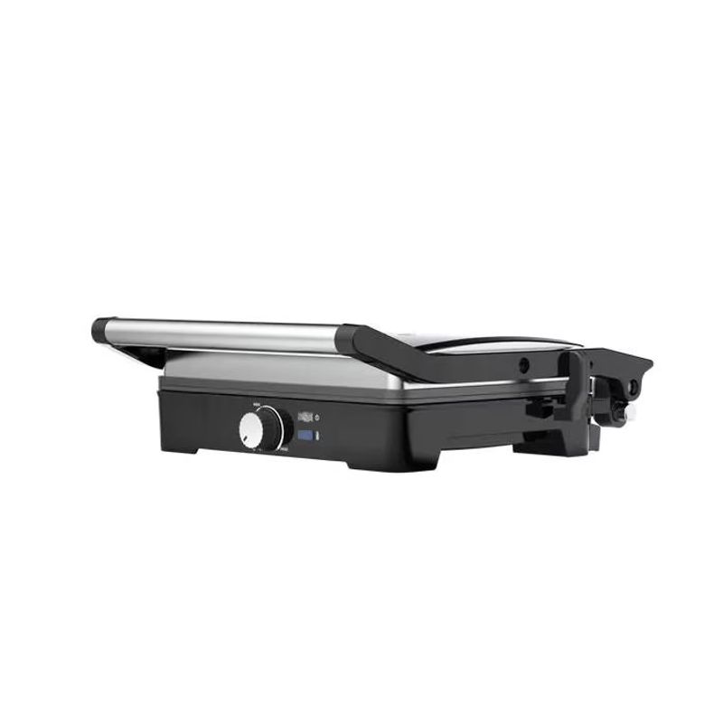 Electronice si Electrocasnice - Electrocasnice bucatarie - Aparate de gatit & desert - Gratare electrice - Gratar, AENO, EG2, 2000W, Control temperatura, Deschidere 180°, 290x234mm, Negru/Argintiu - Infinity.ro