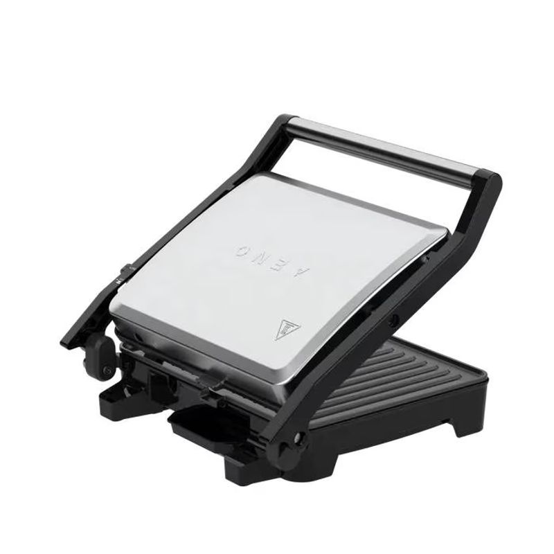 Electronice si Electrocasnice - Electrocasnice bucatarie - Aparate de gatit & desert - Gratare electrice - Gratar, AENO, EG2, 2000W, Control temperatura, Deschidere 180°, 290x234mm, Negru/Argintiu - Infinity.ro