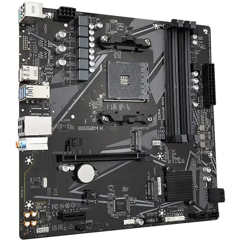 PC, gaming si accesorii - Componente PC - Componente - Placi de baza - Placa de baza Gigabyte, B550M-K, Socket AM4, mATX - Infinity.ro