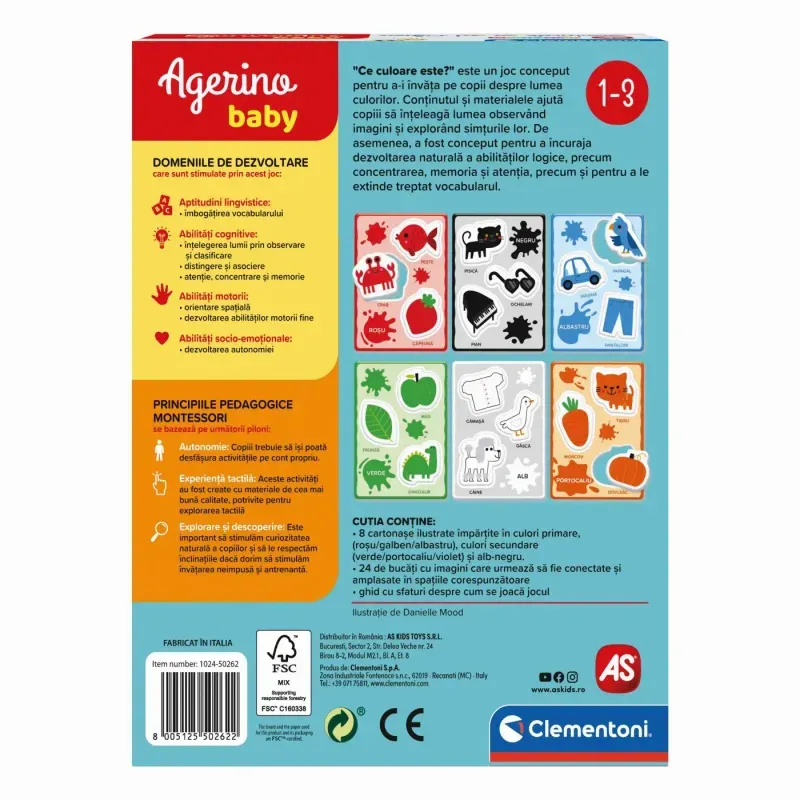 Jucarii, Copii si Bebe - Jucarii si jocuri - Jocuri si puzzle - Jocuri de societate - Agerino Baby Montessori Recunoasterea Culorilor - Infinity.ro