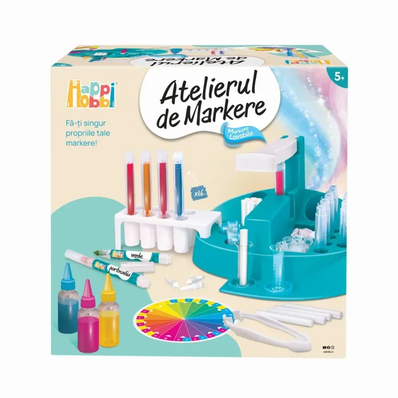 Jucarii, Copii si Bebe - Jucarii si jocuri - Jucarii & jocuri educative - Jocuri si jucarii educative - Happi Hobbi Atelierul De Markere - Infinity.ro