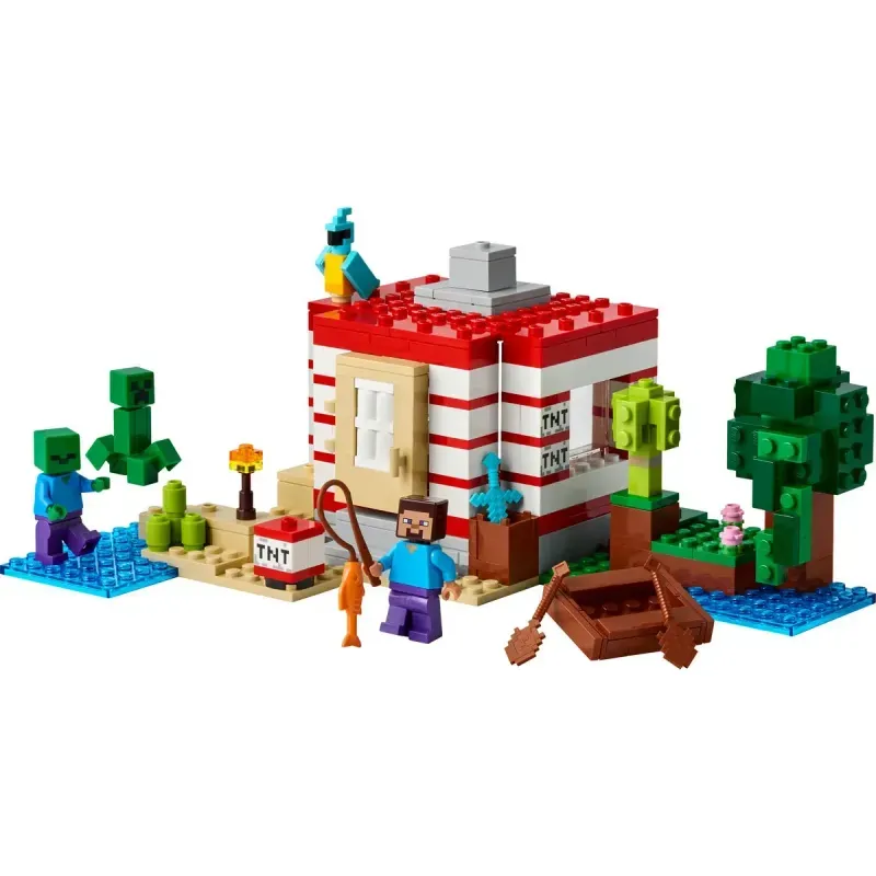 Jucarii, Copii si Bebe - Jucarii si jocuri - Seturi de constructie si cuburi - Seturi de constructie - Lego Minecraft Casa Tnt Din Jungla 21275 - Infinity.ro
